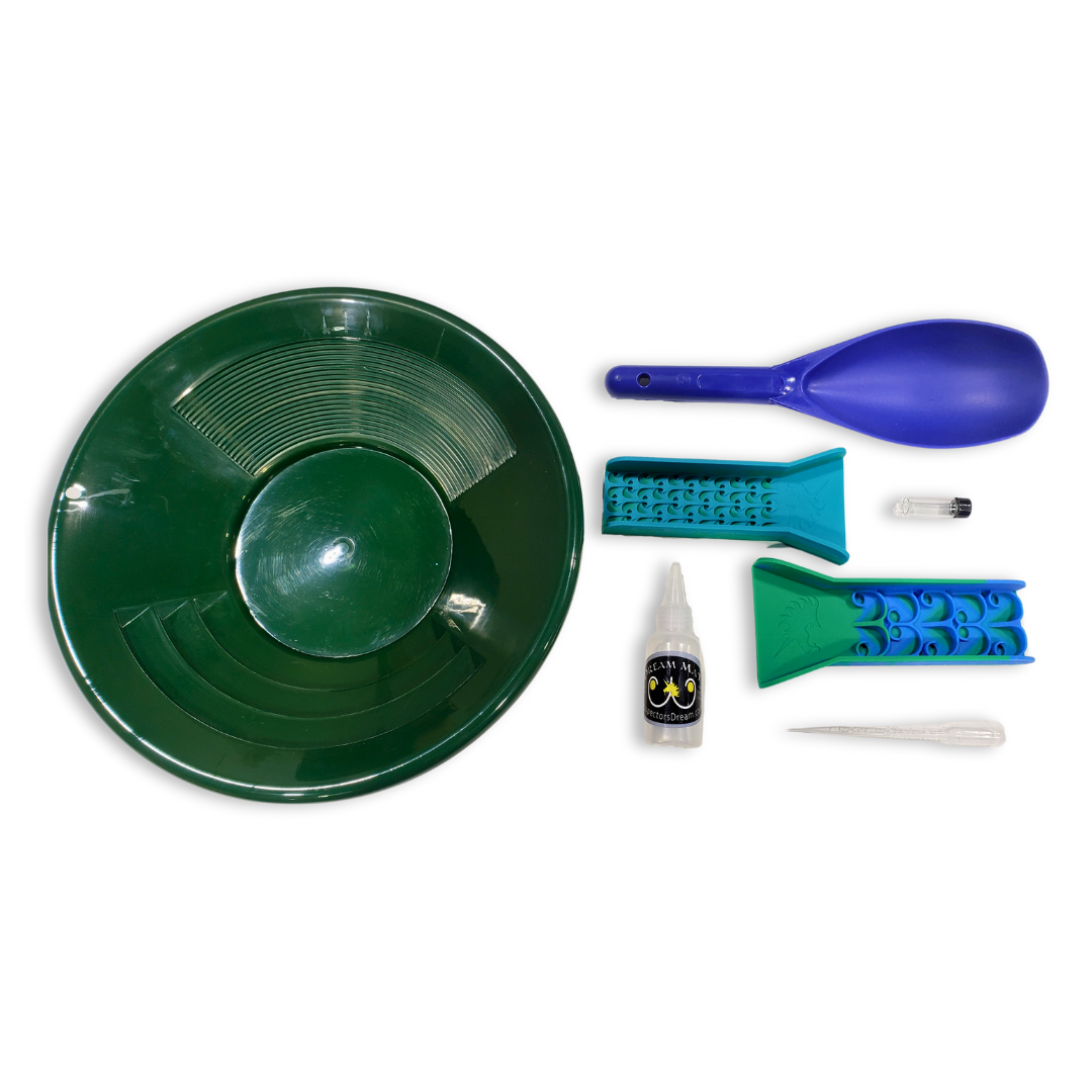 Gold Pan Kit with Pocket Sluice Combo - Dream Mat | Gold Prospecting Equipment