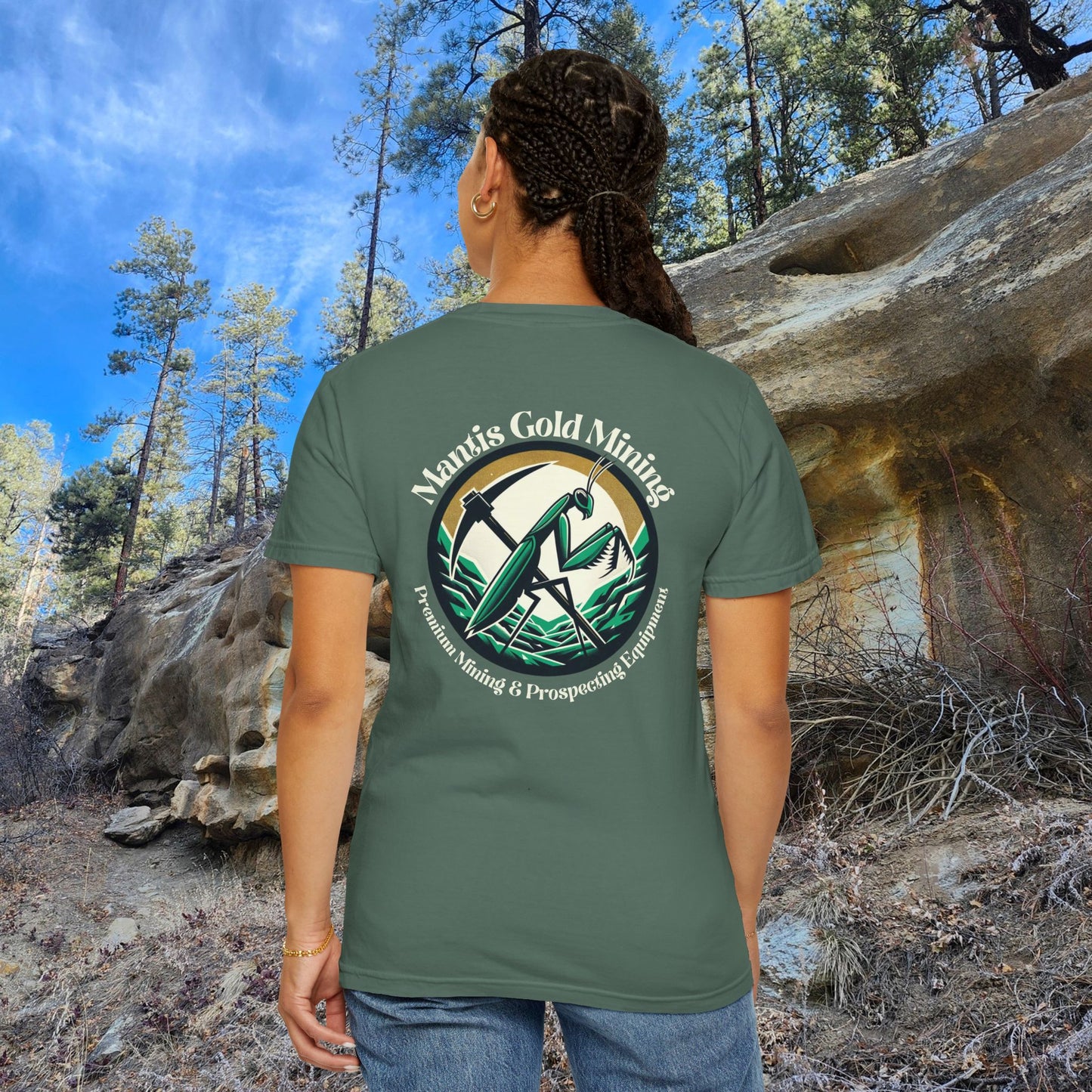 Mantis Gold Mining T-shirt | Praying Mantis Logo Tee