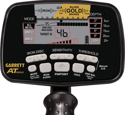 AT Gold Metal Detector with 5" x 8" PROformance™ DD searchcoil
