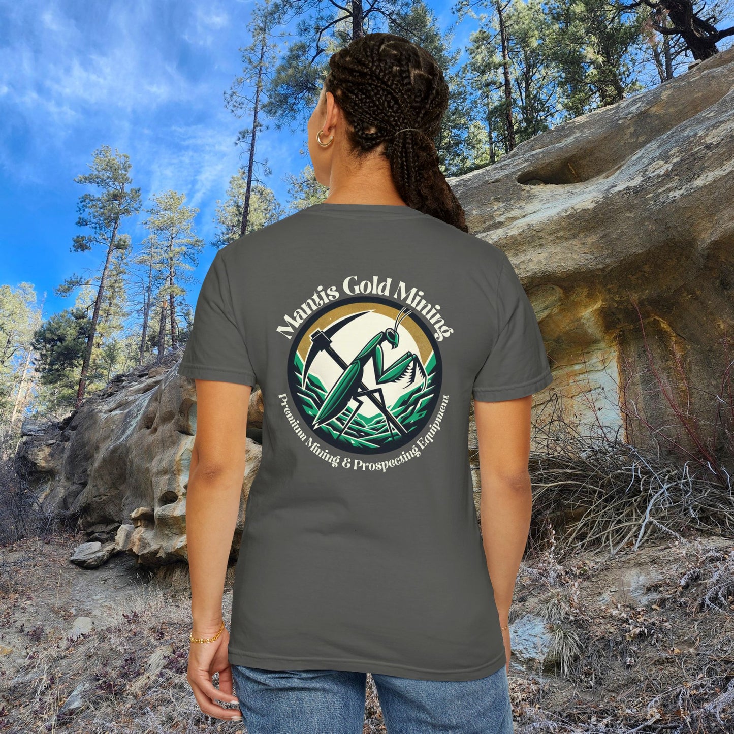 Mantis Gold Mining T-shirt | Praying Mantis Logo Tee