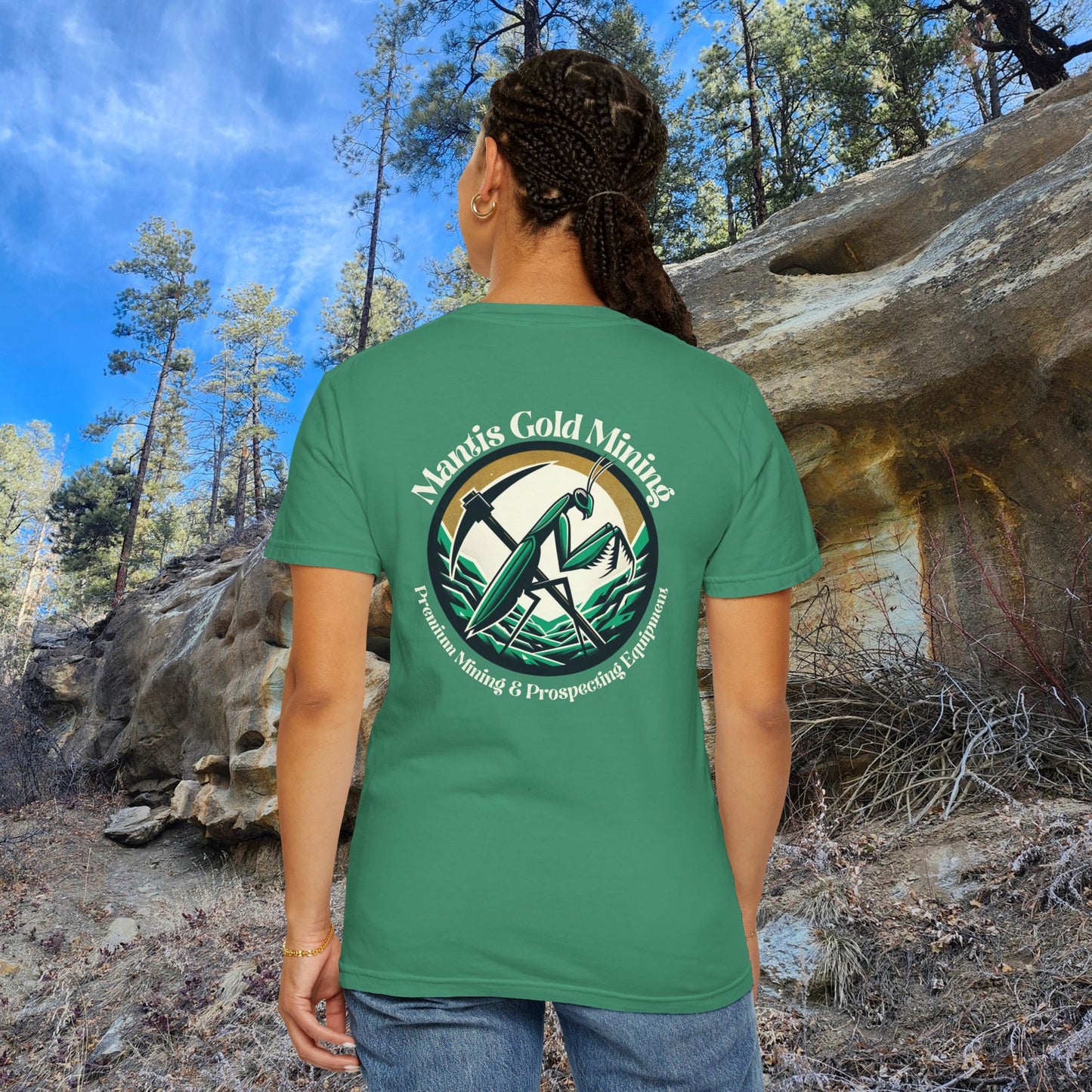 Mantis Gold Mining T-shirt | Praying Mantis Logo Tee