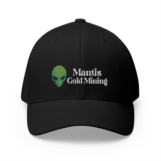 Mantis Gold Mining Embroidered Cap — Alien Green Logo Hat