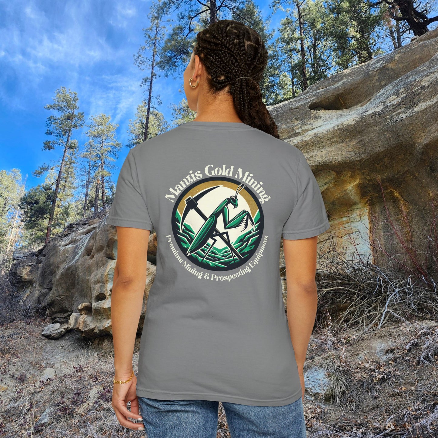 Mantis Gold Mining T-shirt | Praying Mantis Logo Tee