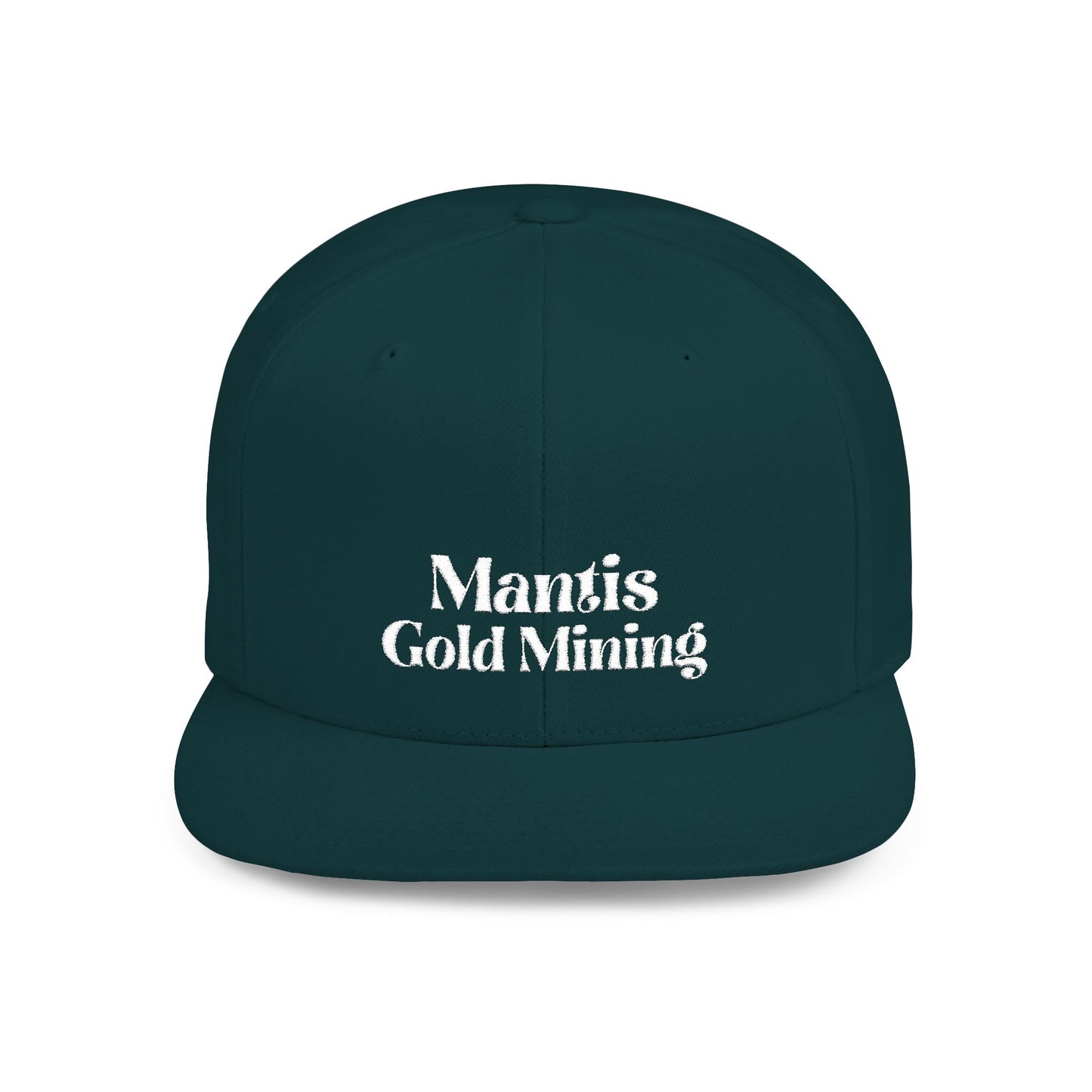 Mantis Gold Mining Flat Bill Snapback | Embroidered Hat