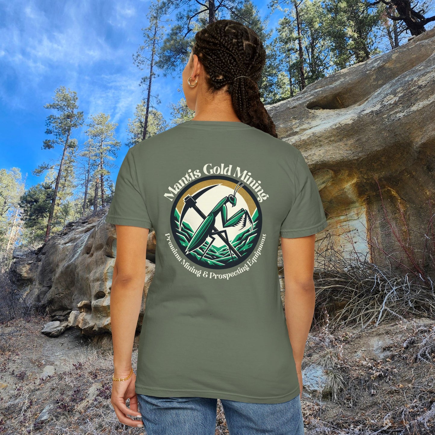 Mantis Gold Mining T-shirt | Praying Mantis Logo Tee