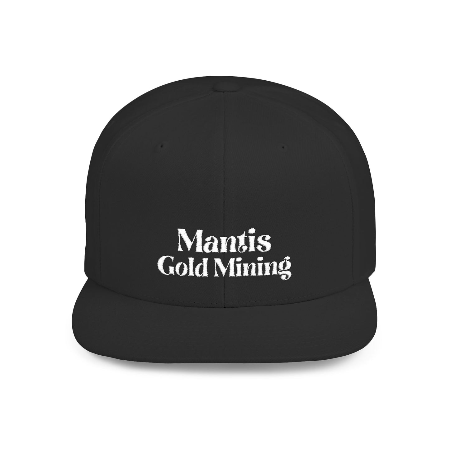 Mantis Gold Mining Flat Bill Snapback | Embroidered Hat