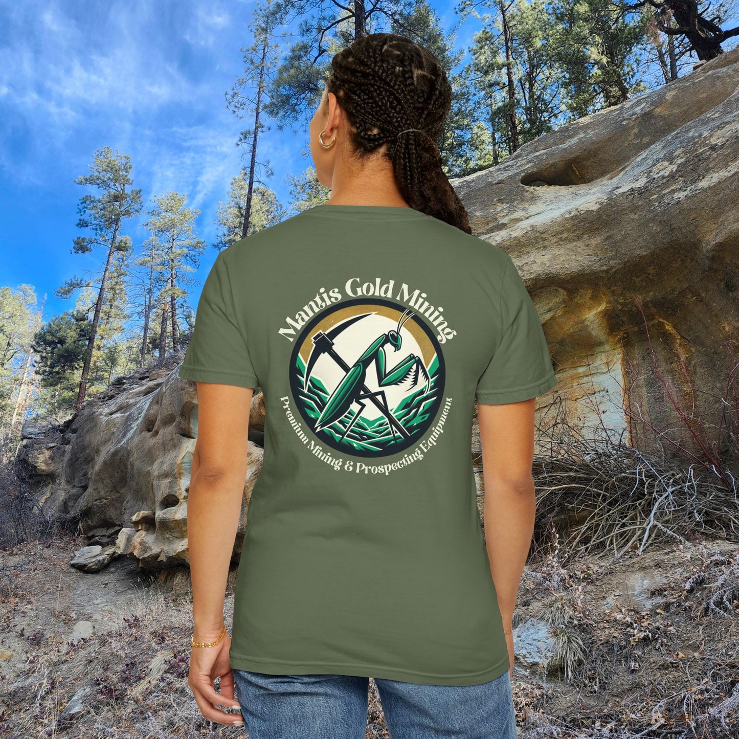 Mantis Gold Mining T-shirt | Praying Mantis Logo Tee