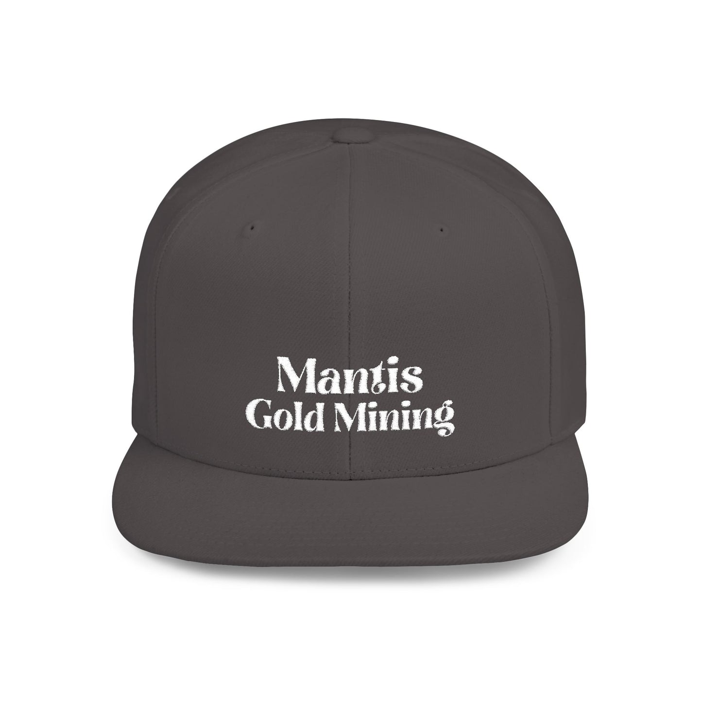 Mantis Gold Mining Flat Bill Snapback | Embroidered Hat