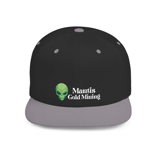 Mantis Alien Skull Flat Bill Snapback | Green Alien Logo Hat