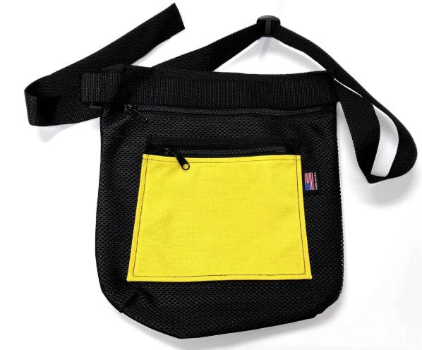 Belted Mesh Water Pouch for Metal Detecting - Quick Drain
