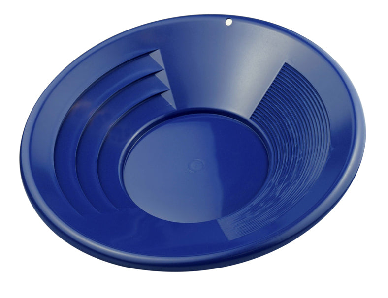 14" Dual Riffle Gold Pan, 3" x 1/4" Deep Riffles - Choice of Color