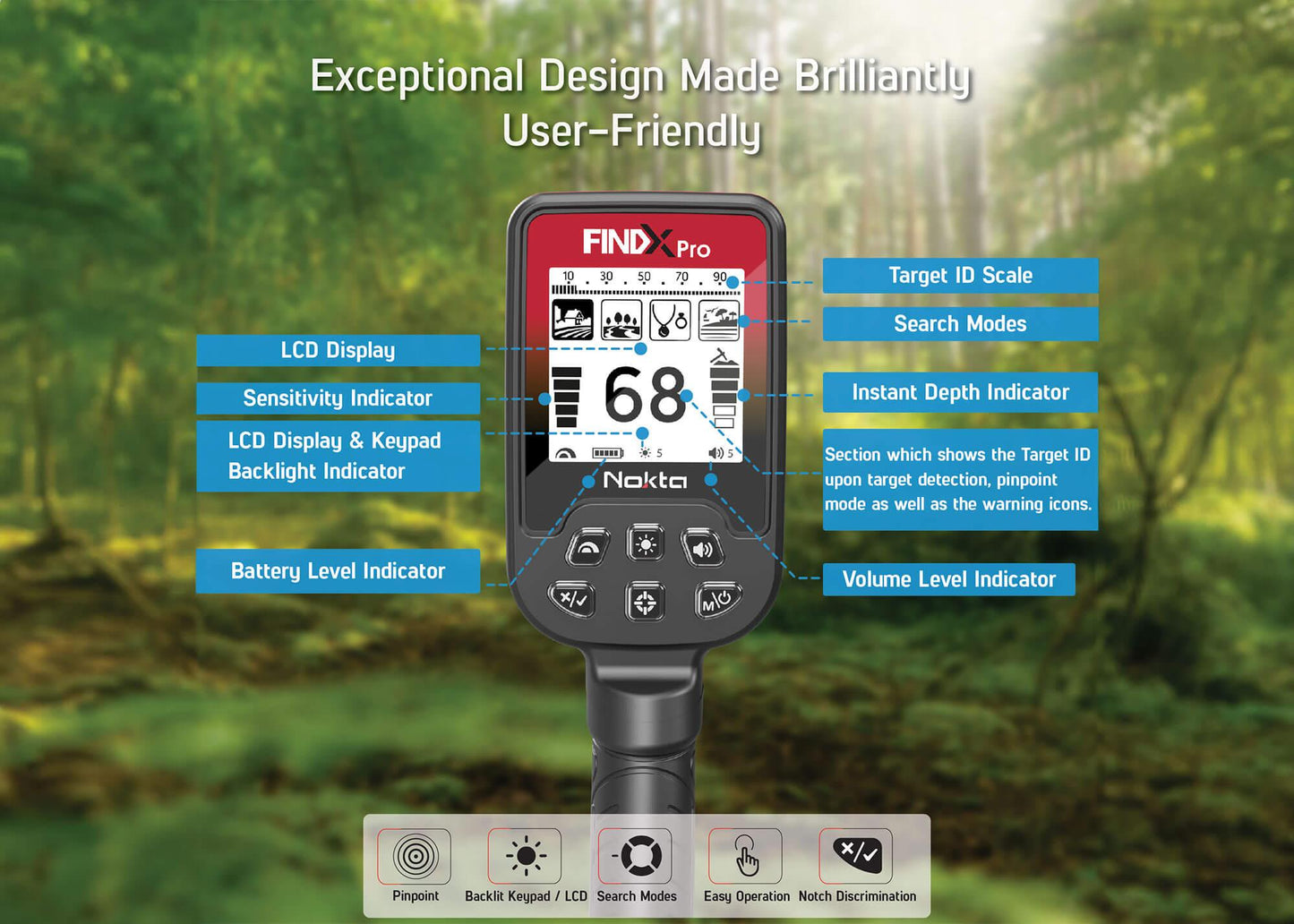 Nokta FINDX Pro - Waterproof Metal Detector - 11000876